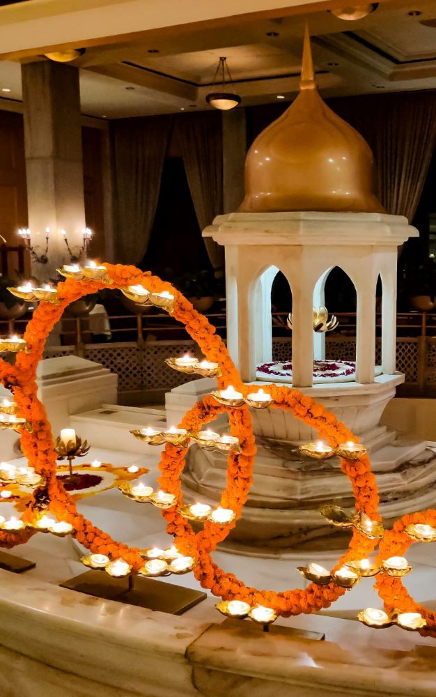 Kerzen Dekoration an Diwali