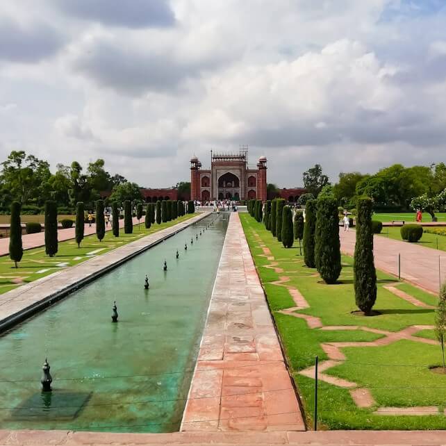 Gartenanlage Taj Mahal mit Mittelachse