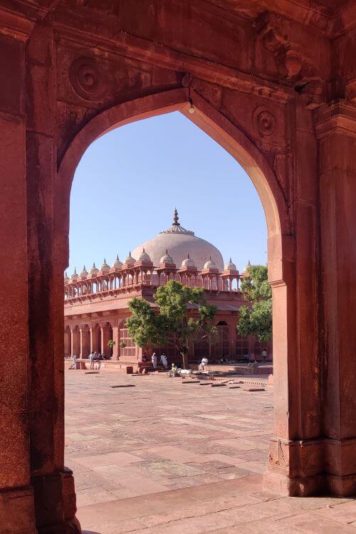 Innenhof Jama Masjid Fatehpur Sikri Agra Indien