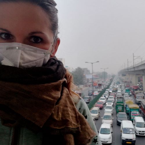 Luftverschmutzung in Neu-Delhi Indien