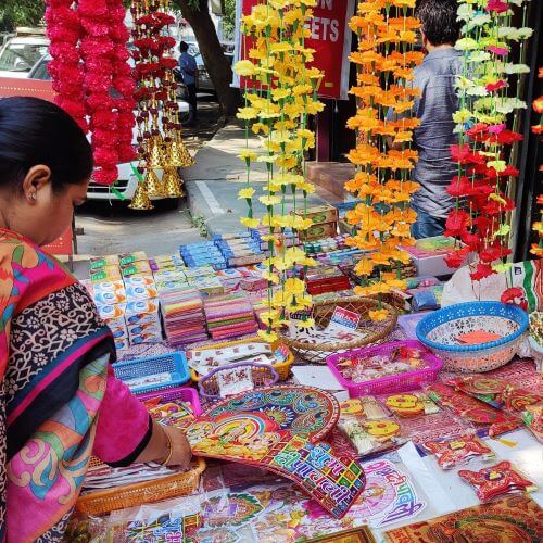 Shopping Diwali Neu-Delhi Indien